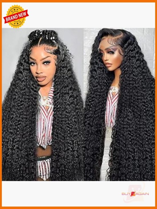 13x6 Curly Lace Front Wig Human Hair 200 Density HD Wet and Wavy Glueless 24 main image 5